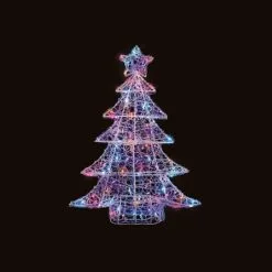 Acrylic 1m Christmas Tree With 120 Rainbow LED Lights