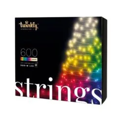 Twinkly Shop 18 Twinkly 600 Colour Changing RGB+W LED Smart App Controlled Christmas String Lights (48m Lit Length)