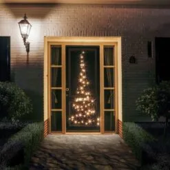 Fairybell 210cm 120 Warm White Twinkle LED Outdoor Door Christmas Tree