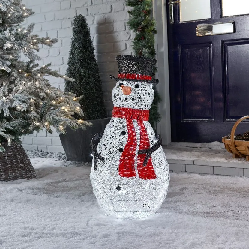 Snowy The 70cm Rattan Christmas Snowman 20 Snowy The 70cm Rattan Christmas Snowman - Image 18