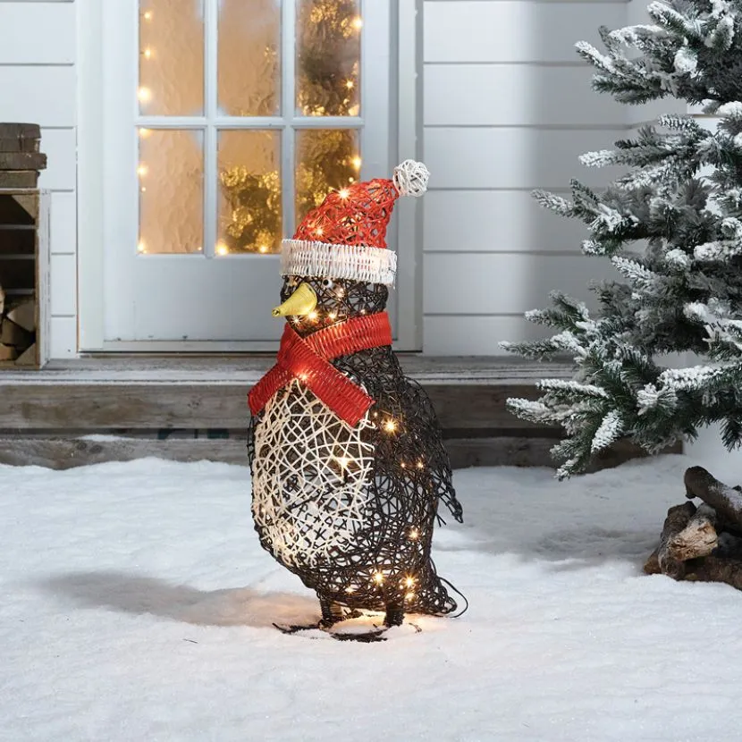 Percy The 60cm Rattan Christmas Penguin - Dual Powered 17 Percy The 60cm Rattan Christmas Penguin - Dual Powered - Image 15