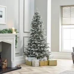 6ft Slim Snowy Grand Fir Artificial Christmas Tree