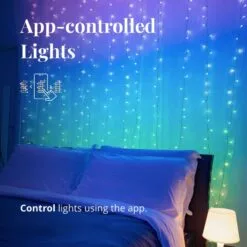 Twinkly 210 White & Colour Changing LED Smart App Controlled Christmas Curtain Lights (1m X 2.1m Lit Length) -Twinkly Shop 472579cafd50ebf49ba20783d63887ba14d2f976cb0b43fe648bf9c4e10c9237