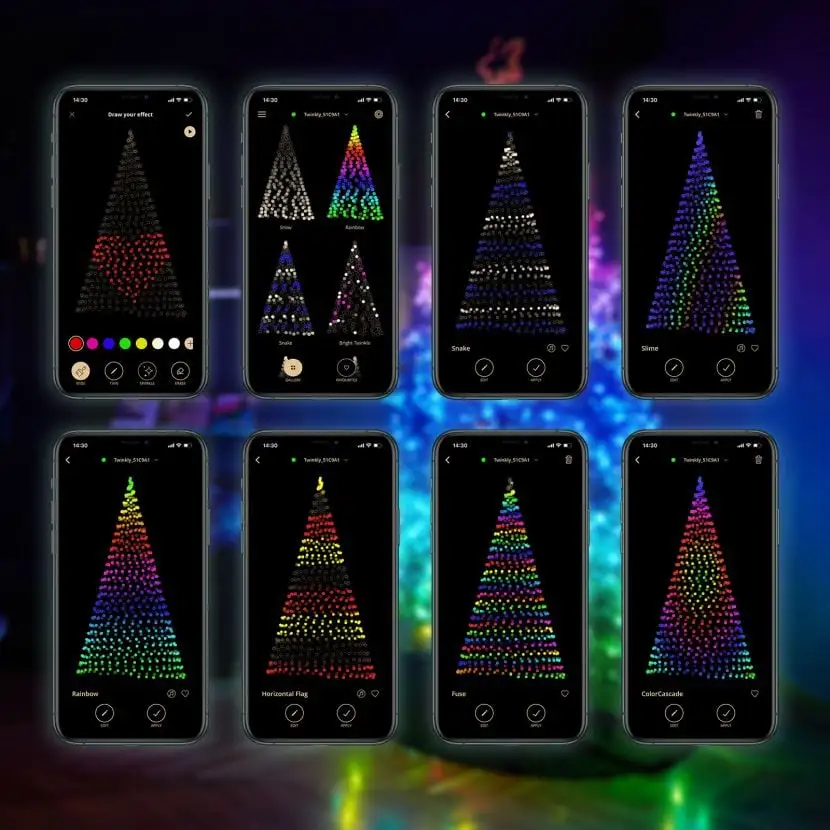 Twinkly Pre-Lit Multi Coloured & White Artificial Christmas Garland 11 Twinkly Pre-Lit Multi Coloured & White Artificial Christmas Garland - Image 9