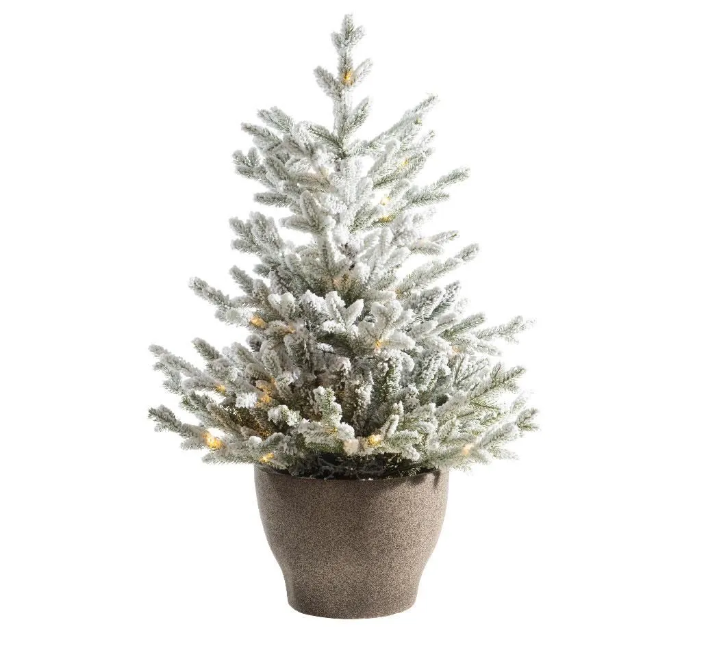 3ft Pre-lit Battery Operated Snowy Oslo Potted Life Like Artificial Christmas Tree 3 3ft Pre-lit Battery Operated Snowy Oslo Potted Life Like Artificial Christmas Tree