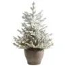 4ft Pre-lit Battery Operated Snowy Oslo Potted Life Like Artificial Christmas Tree -Twinkly Shop 680297