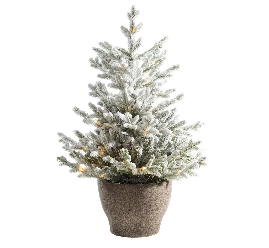 4ft Pre-lit Battery Operated Snowy Oslo Potted Life Like Artificial Christmas Tree 3 4ft Pre-lit Battery Operated Snowy Oslo Potted Life Like Artificial Christmas Tree