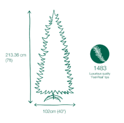 7ft Weeping Spruce Feel Real Slim Artificial Christmas Tree 8 7ft Weeping Spruce Feel Real Slim Artificial Christmas Tree -Twinkly Shop 729083369612