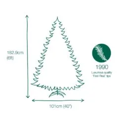 6ft Bedminster Spruce Feel-Real Artificial Christmas Tree -Twinkly Shop 729083552236