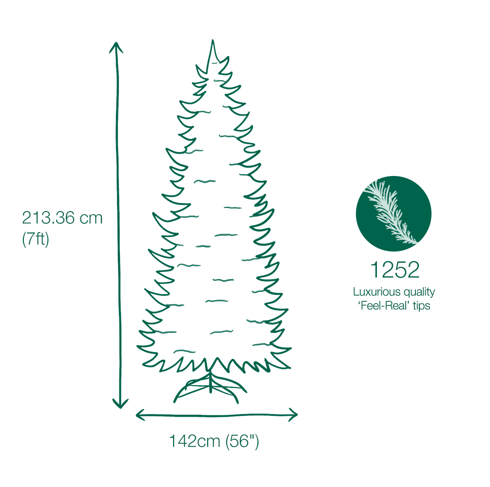 7ft Lakeland Spruce Artificial Christmas Tree 4 7ft Lakeland Spruce Artificial Christmas Tree - Image 2