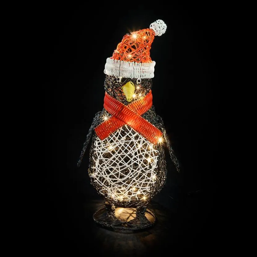 Percy The 60cm Rattan Christmas Penguin - Dual Powered 13 Percy The 60cm Rattan Christmas Penguin - Dual Powered - Image 11