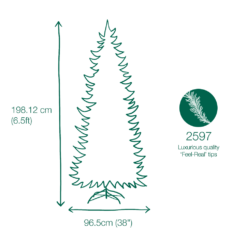 6.5ft Barrington Spruce Slim Life Like Artificial Christmas Tree 6 6.5ft Barrington Spruce Slim Life Like Artificial Christmas Tree -Twinkly Shop 804606822796