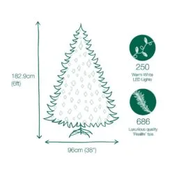 6ft Pre-lit Evergreen Spruce Green Artificial Christmas Tree 7 6ft Pre-lit Evergreen Spruce Green Artificial Christmas Tree -Twinkly Shop 804606822871