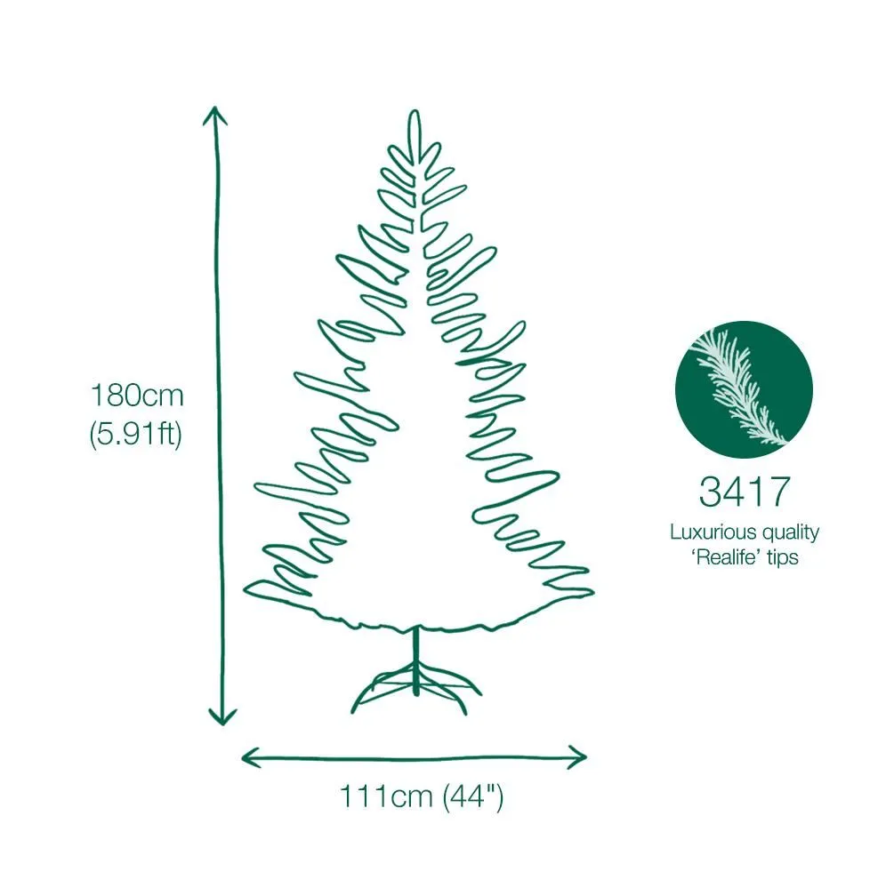 6ft Barrington Spruce Green Life Like Artificial Christmas Tree 4 6ft Barrington Spruce Green Life Like Artificial Christmas Tree - Image 2