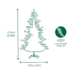 7ft Barrington Spruce Green Life Like Artificial Christmas Tree -Twinkly Shop 804606861177