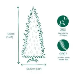6.5ft Pre-lit Barrington Spruce Slim Life Like Artificial Christmas Tree 7 6.5ft Pre-lit Barrington Spruce Slim Life Like Artificial Christmas Tree -Twinkly Shop 804606888297 0
