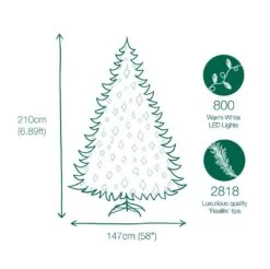 7ft Pre-lit Washington Valley Spruce Life Like Artificial Christmas Tree 11 7ft Pre-lit Washington Valley Spruce Life Like Artificial Christmas Tree -Twinkly Shop 804606893314