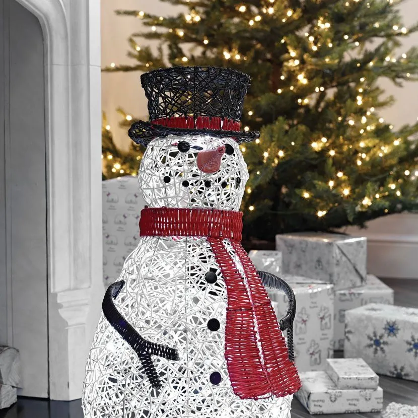 Snowy The 70cm Rattan Christmas Snowman 10 Snowy The 70cm Rattan Christmas Snowman - Image 8