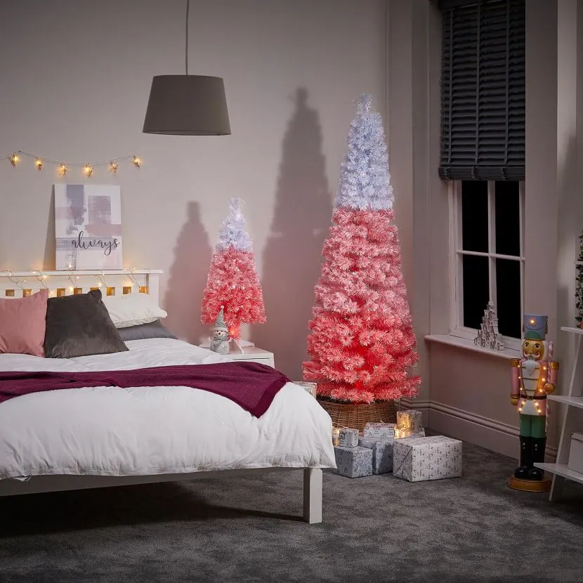5ft Fibre Optic Eclipse Pink & White Artificial Christmas Tree 8 5ft Fibre Optic Eclipse Pink & White Artificial Christmas Tree - Image 6