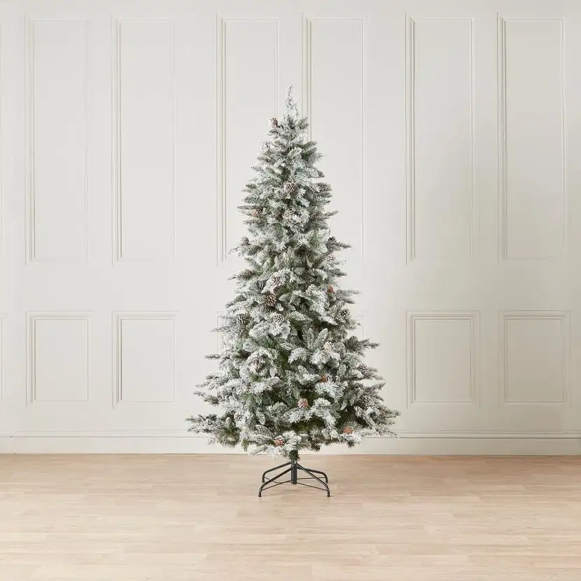 8ft Slim Snowy Grand Fir Artificial Christmas Tree 4 8ft Slim Snowy Grand Fir Artificial Christmas Tree - Image 2