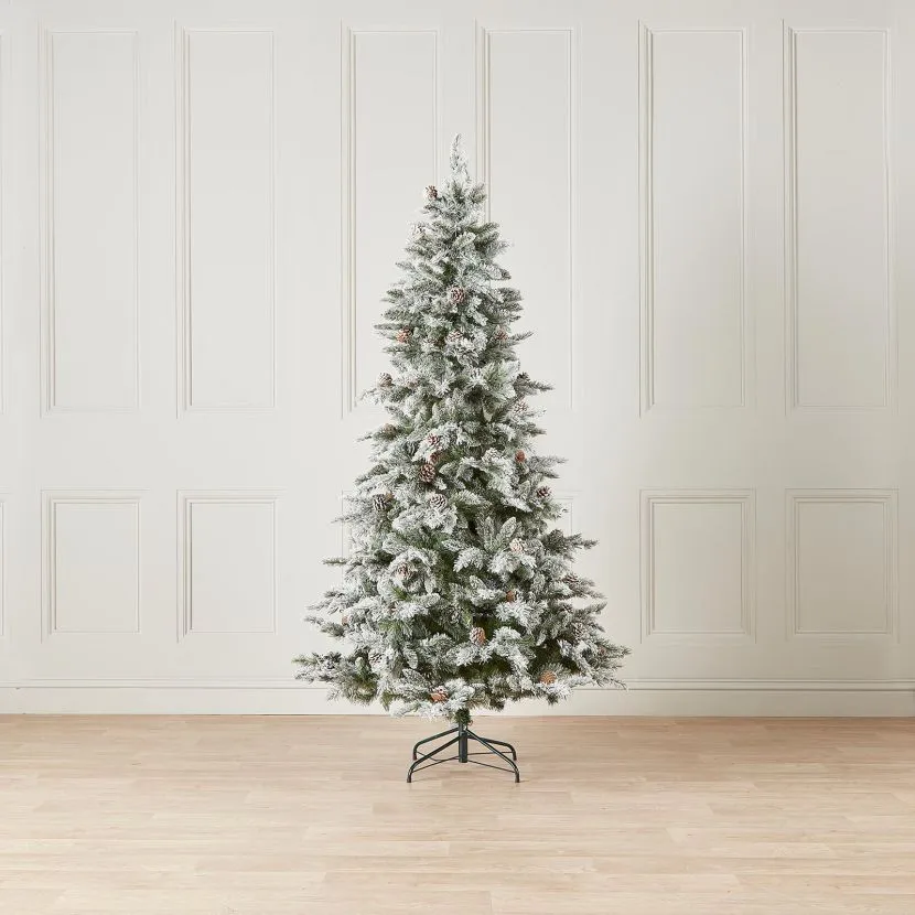 7ft Slim Snowy Grand Fir Artificial Christmas Tree 4 7ft Slim Snowy Grand Fir Artificial Christmas Tree - Image 2