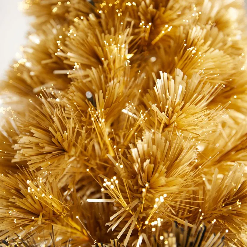 4ft Fibre Optic Eclipse Black & Gold Artificial Christmas Tree 9 4ft Fibre Optic Eclipse Black & Gold Artificial Christmas Tree - Image 7