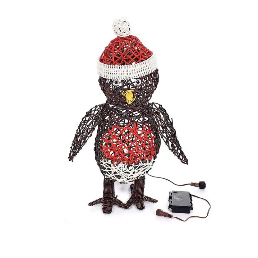 Rob The 50cm Rattan Christmas Robin - Dual Powered 14 Rob The 50cm Rattan Christmas Robin - Dual Powered - Image 12