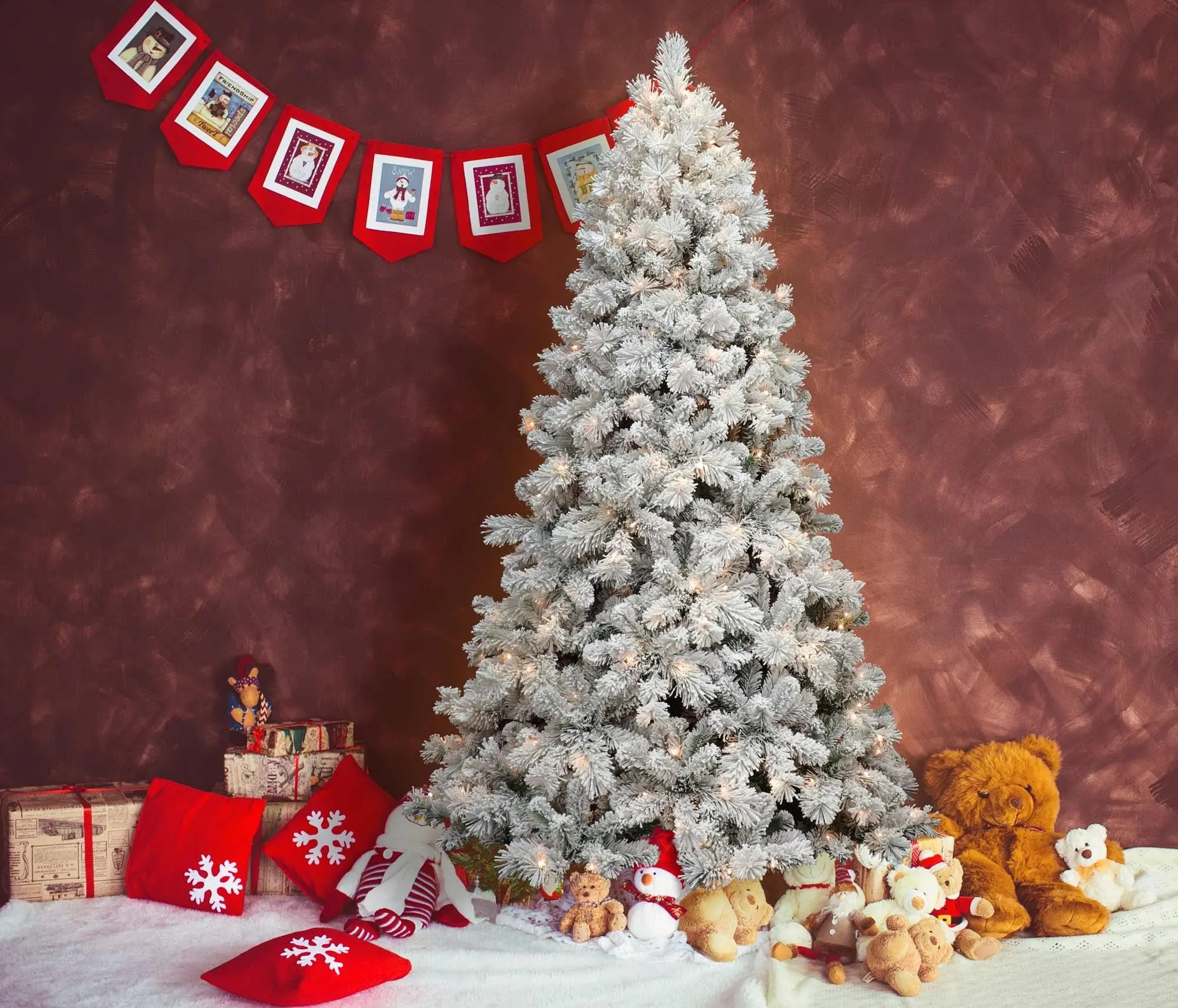 6ft Pre-lit Balmoral Spruce Snowy / Flocked Life Like Artificial Christmas Tree With Warm White LED's 3 6ft Pre-lit Balmoral Spruce Snowy / Flocked Life Like Artificial Christmas Tree With Warm White LED's - Image 2