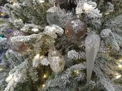 8ft Pre-Lit BerkeleySnowy Spruce Life Like Artificial Christmas Tree -Twinkly Shop Berkeley Snowy Spruce 08 1 0