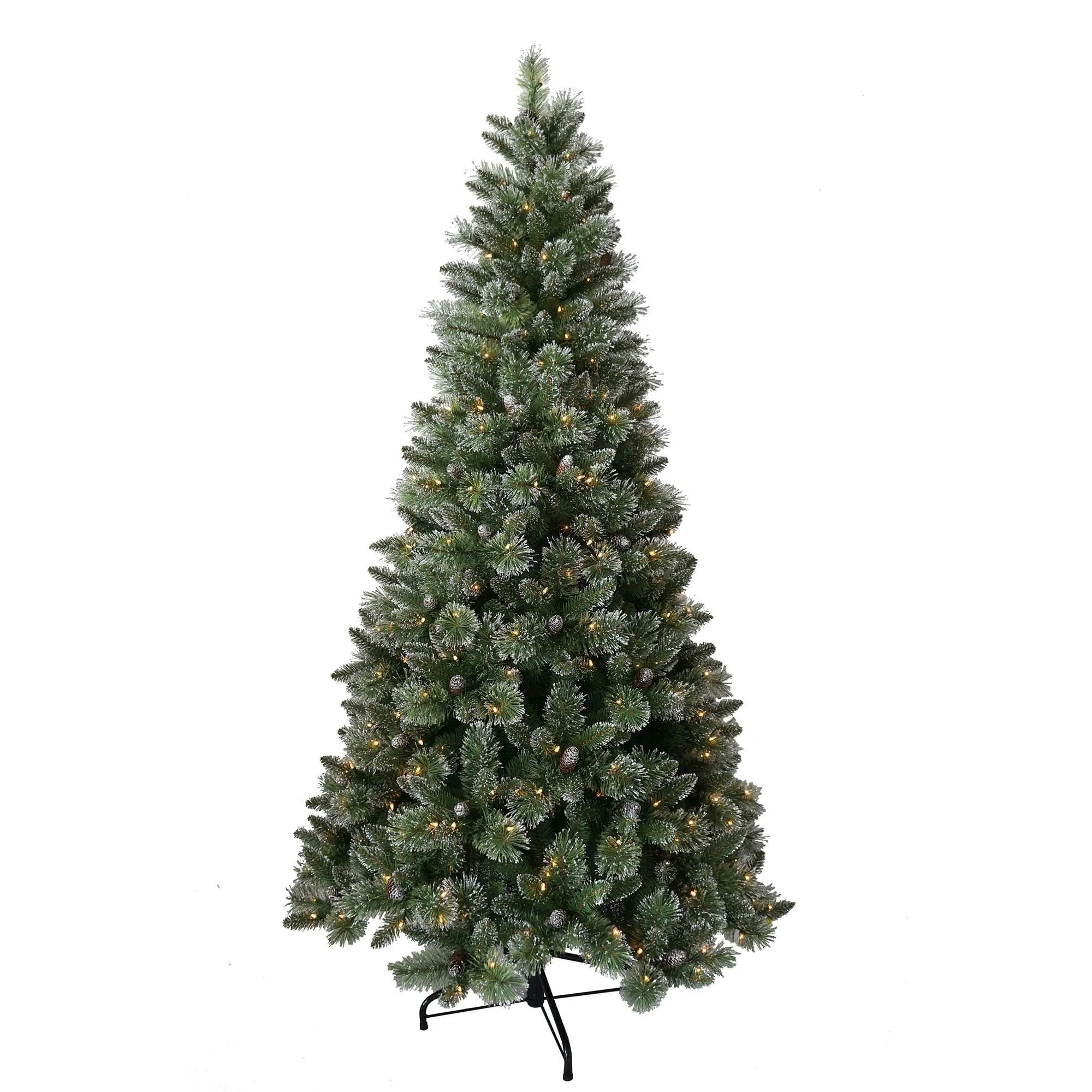 7.5ft Pre-lit Crystal Bristle Pine Artificial Christmas Tree 3 7.5ft Pre-lit Crystal Bristle Pine Artificial Christmas Tree