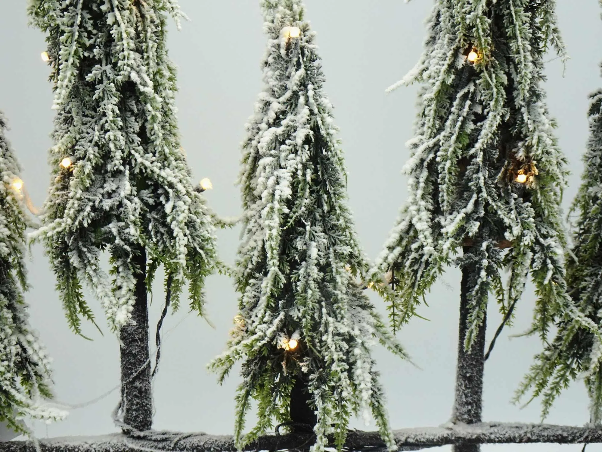 Snowy 60cm Christmas Tree Fence With Lights 6 Snowy 60cm Christmas Tree Fence With Lights - Image 4