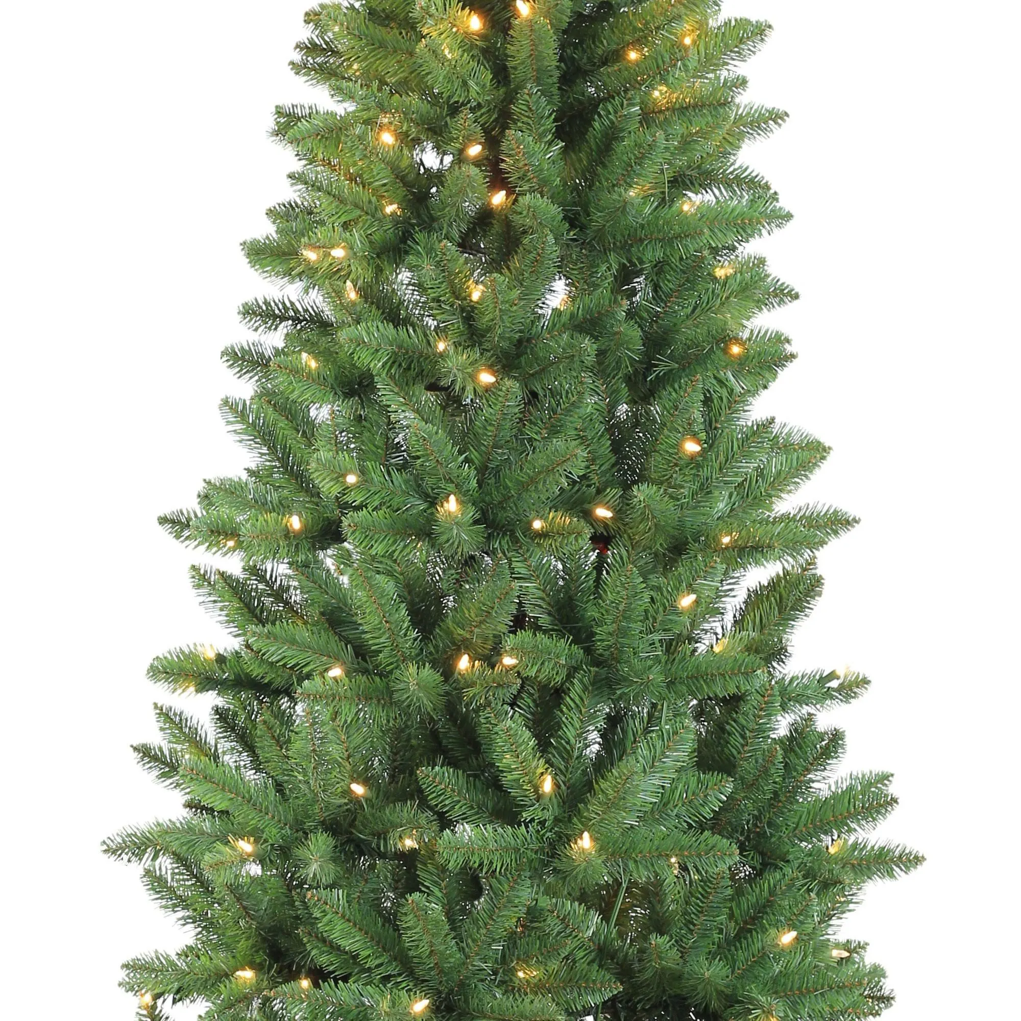 6.5ft Pre-lit Evergreen Spruce Green Slim Artificial Christmas Tree 5 6.5ft Pre-lit Evergreen Spruce Green Slim Artificial Christmas Tree - Image 3