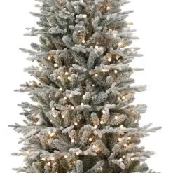 7.5ft Pre-lit Northern Snowy Fir Slim Life Like Artificial Christmas Tree 8 7.5ft Pre-lit Northern Snowy Fir Slim Life Like Artificial Christmas Tree -Twinkly Shop NNFSL 7520crop 0
