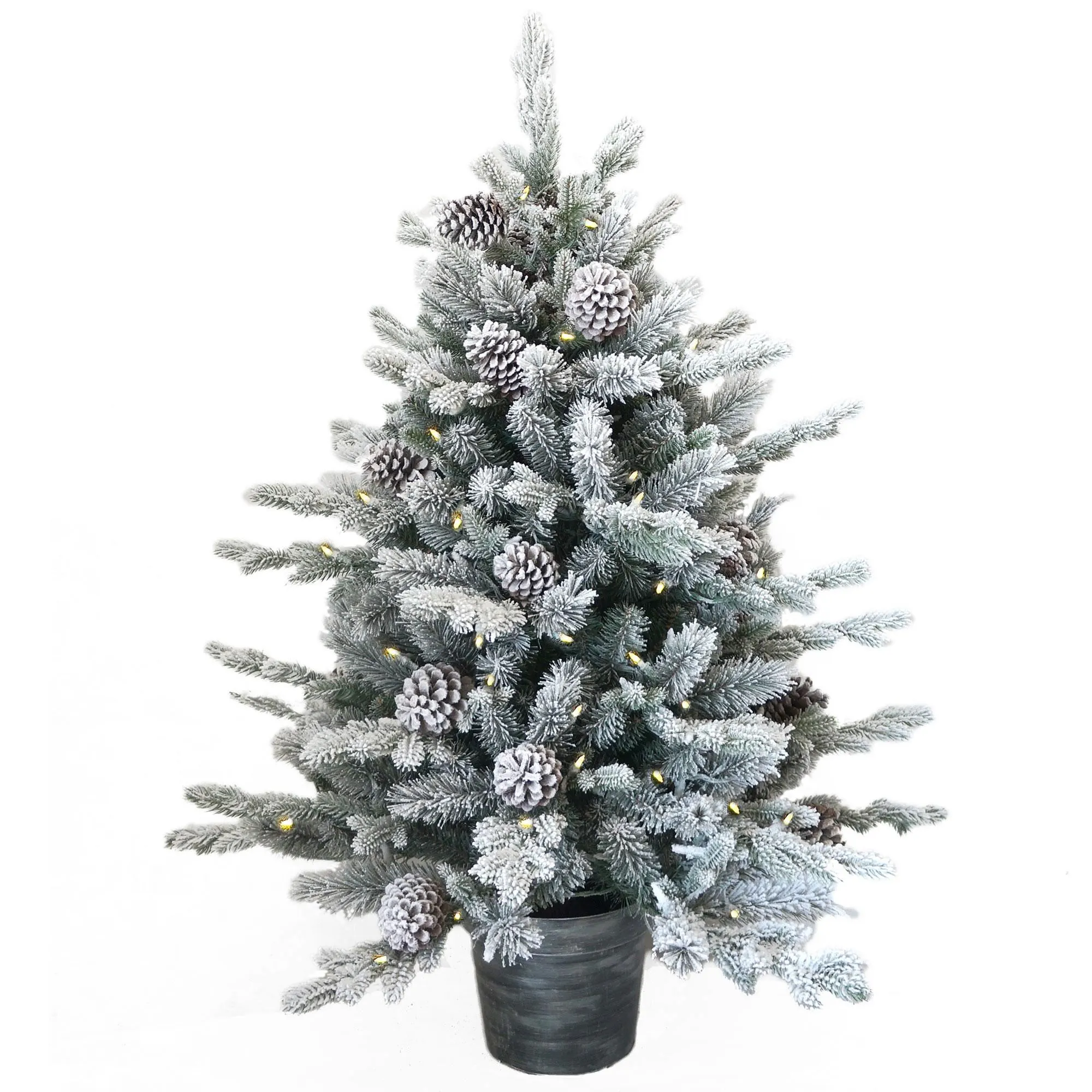 3ft Pre-lit Battery Operated Snowy Dorchester Pine Potted Feel-Real Artificial Christmas Tree 3 3ft Pre-lit Battery Operated Snowy Dorchester Pine Potted Feel-Real Artificial Christmas Tree