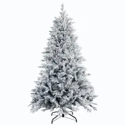 7ft Dual Light Snowy Hamilton Spruce Feel-Real Artificial Christmas Tree