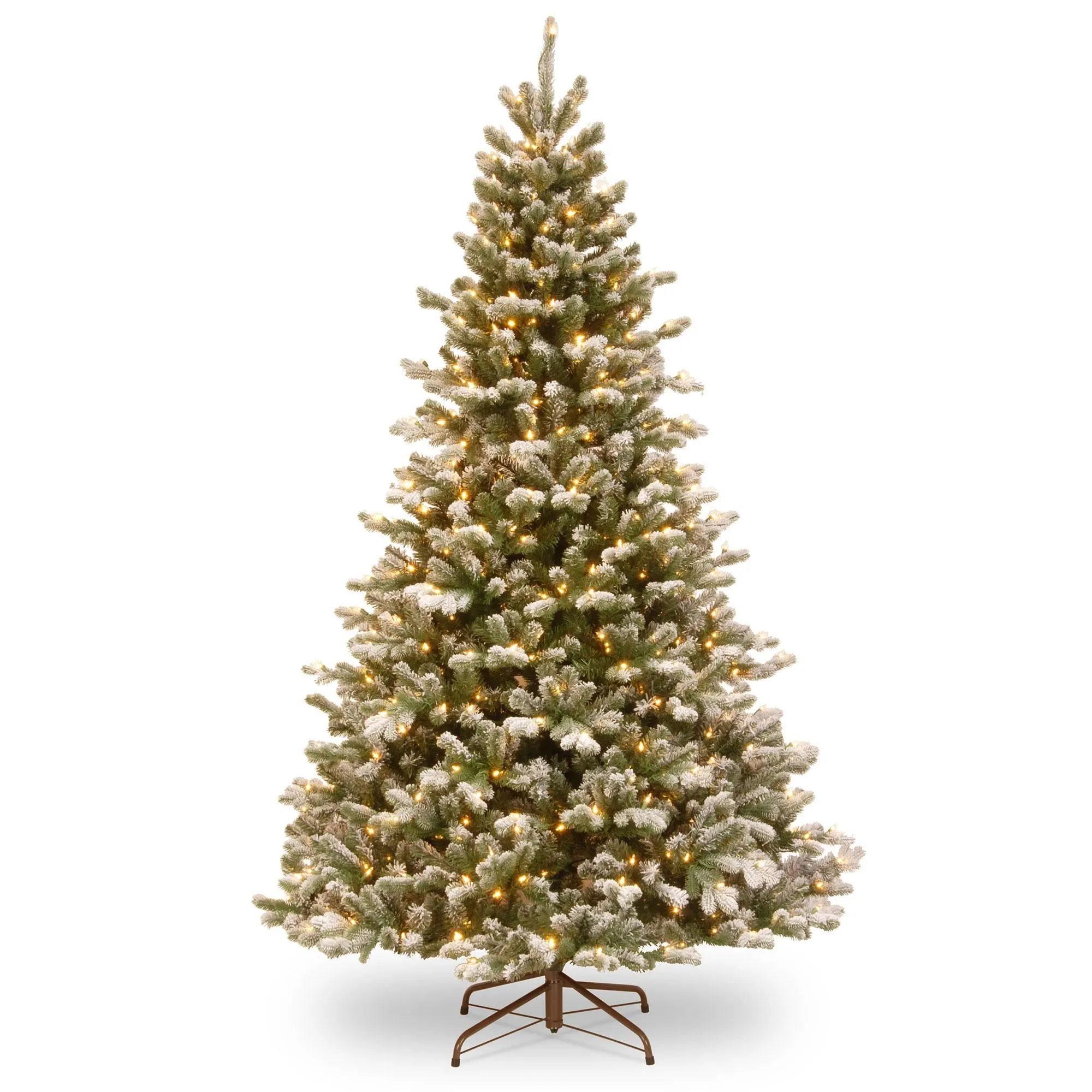 6.5ft Pre-lit Light Snowy Sheffield Spruce Feel-Real Artificial Christmas Tree 3 6.5ft Pre-lit Light Snowy Sheffield Spruce Feel-Real Artificial Christmas Tree
