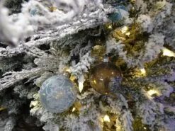 6ft Pre-lit Snowy Kingswood Fir Pencil Artificial Christmas Tree -Twinkly Shop Snowy Kingswood 04