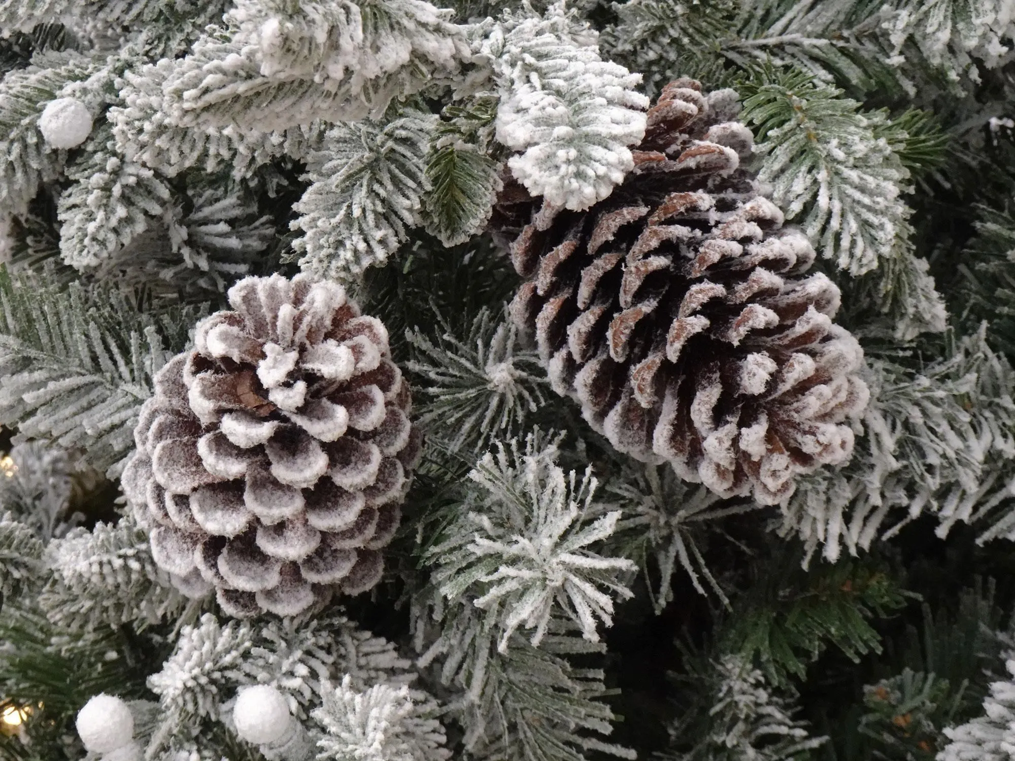 7ft Pre-lit Yukon Snowy Pine Life Like Artificial Christmas Tree 6 7ft Pre-lit Yukon Snowy Pine Life Like Artificial Christmas Tree - Image 4