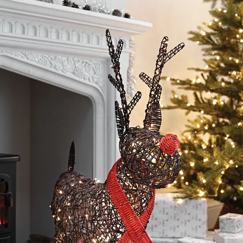 Rudolph The 100cm Brown Rattan Christmas Reindeer 10 Rudolph The 100cm Brown Rattan Christmas Reindeer - Image 8