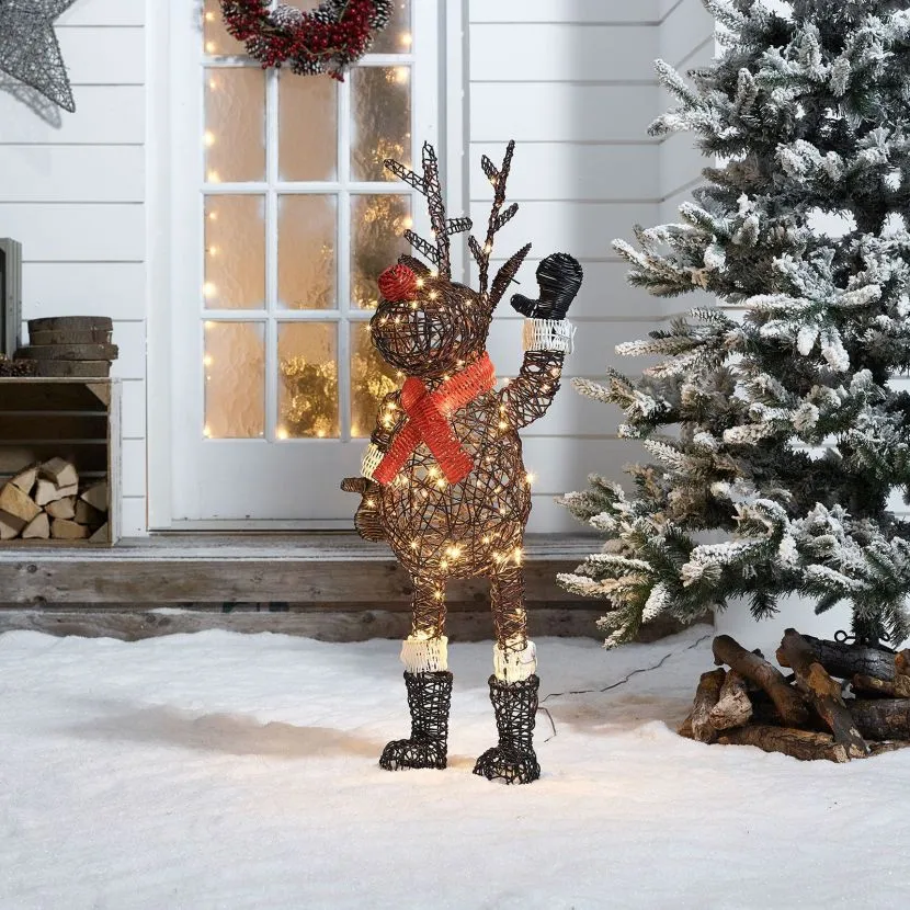 Standing Rudolph The 100cm Brown Rattan Christmas Reindeer 3 Standing Rudolph The 100cm Brown Rattan Christmas Reindeer