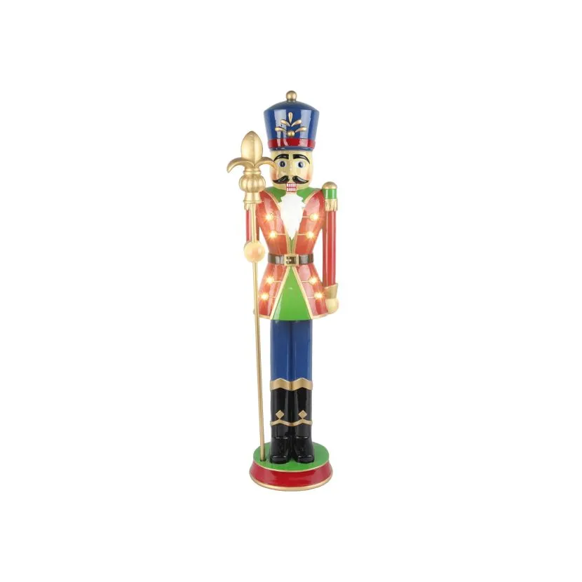 Norbert The 2ft Red Christmas Nutcracker With Staff 4 Norbert The 2ft Red Christmas Nutcracker With Staff - Image 2