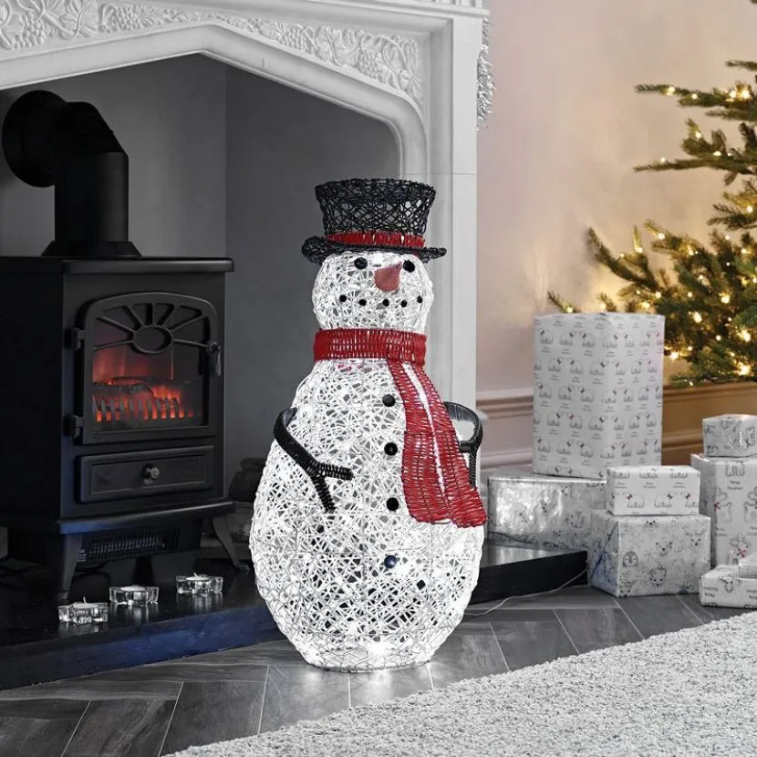 Snowy The 70cm Rattan Christmas Snowman 9 Snowy The 70cm Rattan Christmas Snowman - Image 7