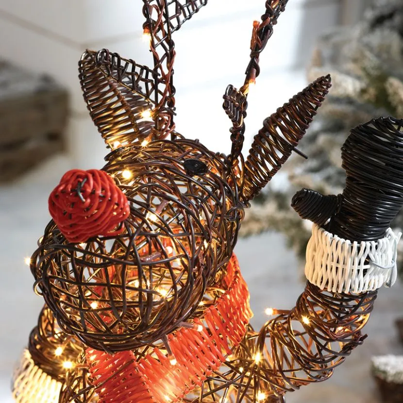 Standing Rudolph The 100cm Brown Rattan Christmas Reindeer 12 Standing Rudolph The 100cm Brown Rattan Christmas Reindeer - Image 10