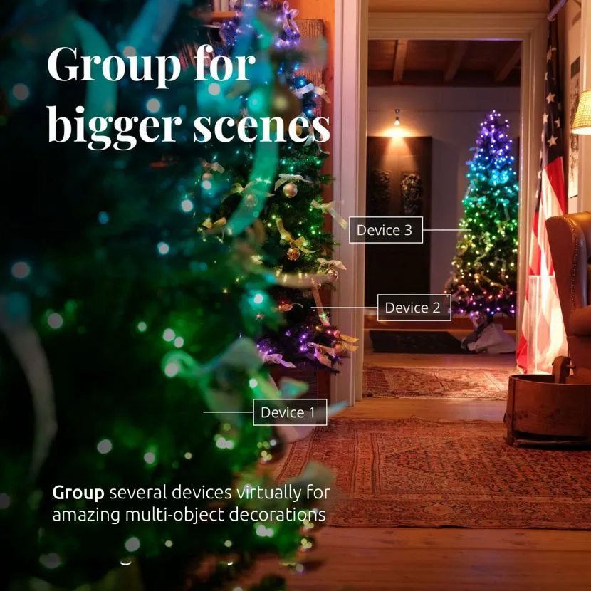 Twinkly 2m 300 Multi Colour & White LED Outdoor Christmas Tree 9 Twinkly 2m 300 Multi Colour & White LED Outdoor Christmas Tree - Image 7