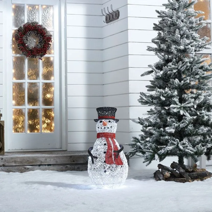 Snowy The 70cm Rattan Christmas Snowman 5 Snowy The 70cm Rattan Christmas Snowman - Image 3