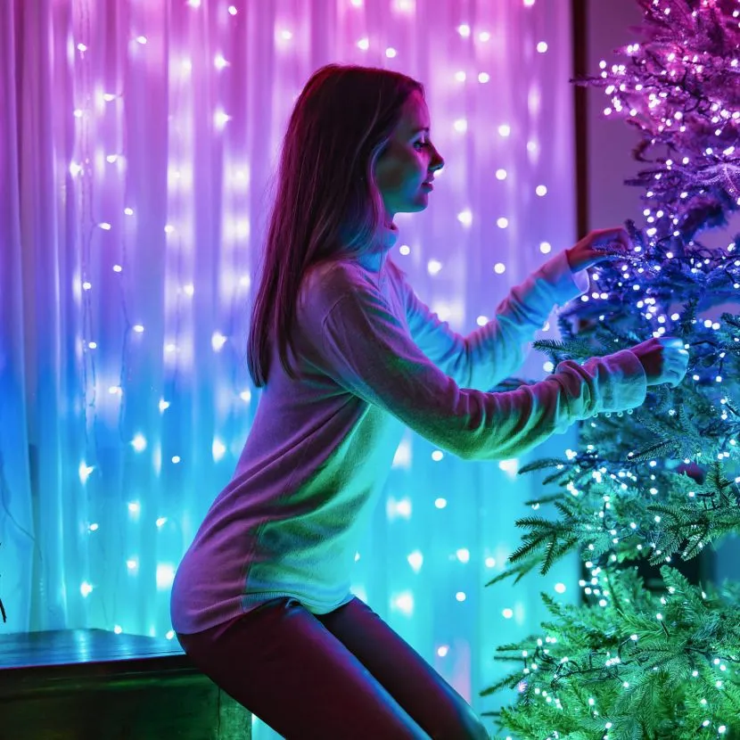Twinkly 600 Colour Changing RGB+W LED Smart App Controlled Christmas String Lights (48m Lit Length) 6 Twinkly 600 Colour Changing RGB+W LED Smart App Controlled Christmas String Lights (48m Lit Length) - Image 4