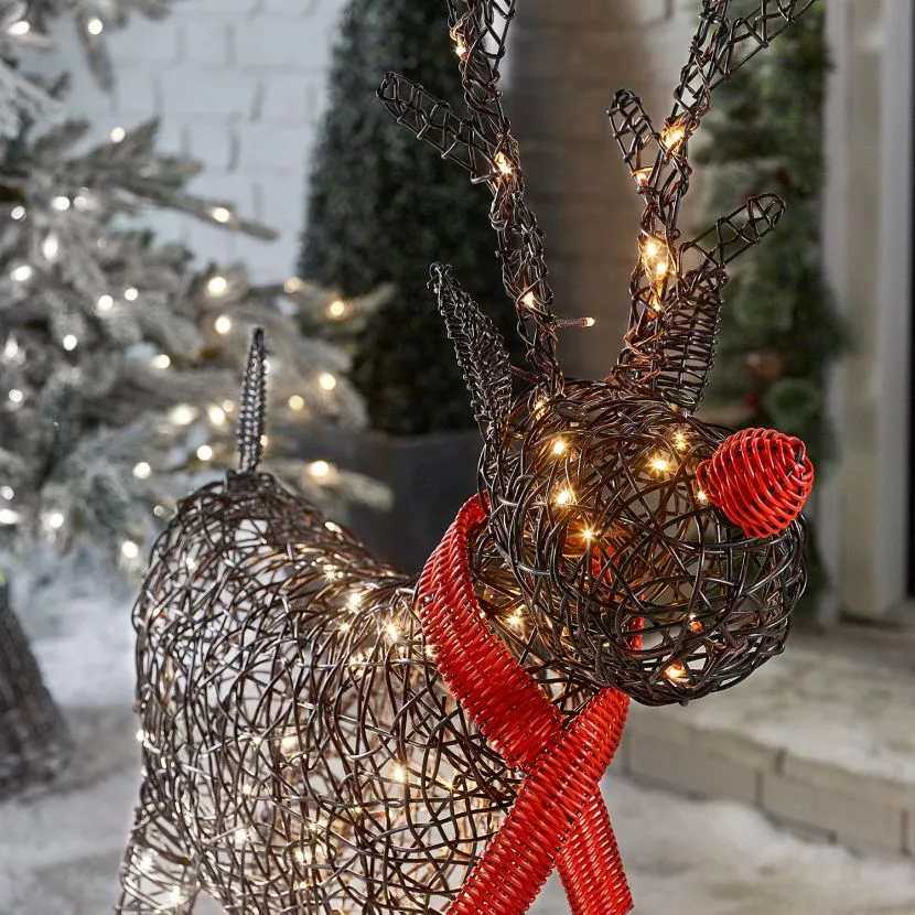 Rudolph The 100cm Brown Rattan Christmas Reindeer 8 Rudolph The 100cm Brown Rattan Christmas Reindeer - Image 6