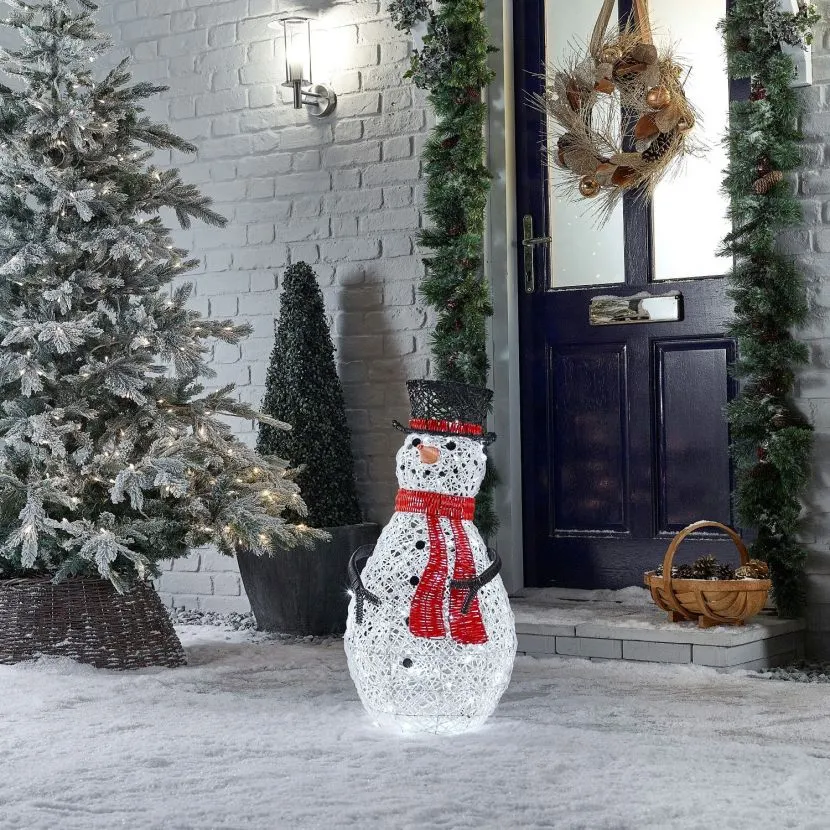 Snowy The 70cm Rattan Christmas Snowman 8 Snowy The 70cm Rattan Christmas Snowman - Image 6