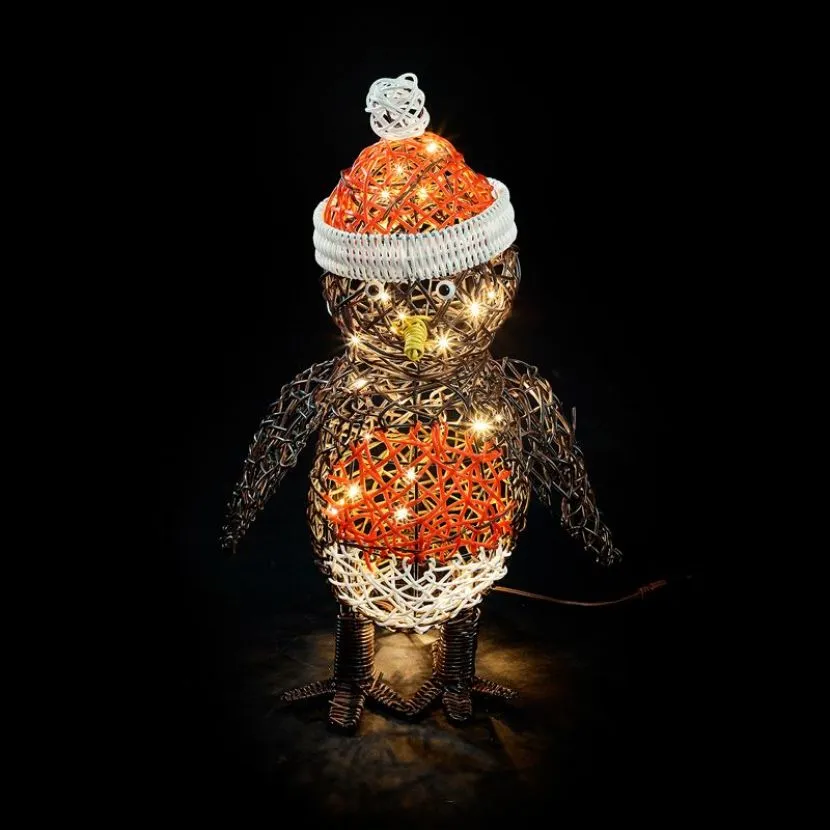 Rob The 50cm Rattan Christmas Robin - Dual Powered 13 Rob The 50cm Rattan Christmas Robin - Dual Powered - Image 11