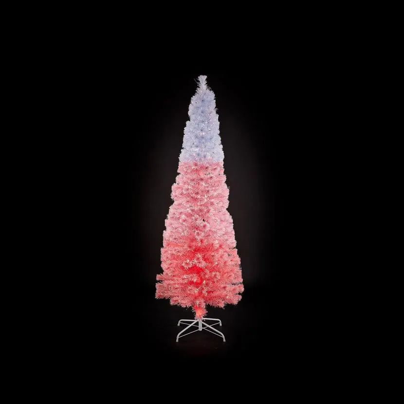 7ft Fibre Optic Eclipse Pink & White Artificial Christmas Tree 10 7ft Fibre Optic Eclipse Pink & White Artificial Christmas Tree - Image 8
